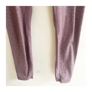 Zyia Leggings Womens Mauve Pink Leopard Print High Rise Gym Training Activewear thumbnail 5