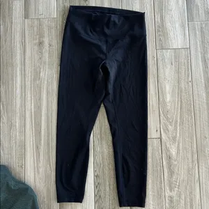 Lululemon Ebb to Street Green Ribbed Crop Top with Black Leggings bundle thumbnail 4
