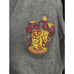 Harry Potter Gryffindor Cardigan Womens XL‎ Grey Sweater Cosplay Size XL Fandom thumbnail 3