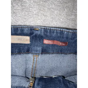 pilcro the skipper jeans 32 tall raw hem‎ Wide Leg Crop Jeans Denim (33x31) thumbnail 4
