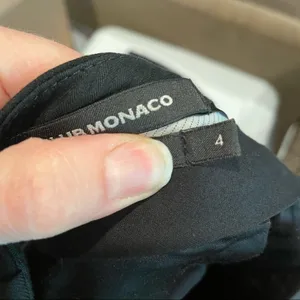 Club Monaco Black Wide Leg Trouser Dress Pants Womens 4 Preppy Career thumbnail 9