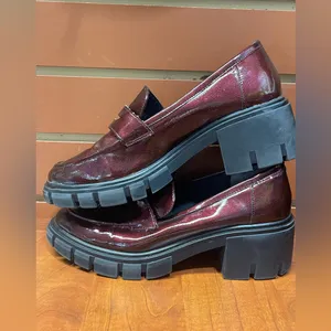 Dylan Red and Black Chunky Platform Loafers thumbnail 2