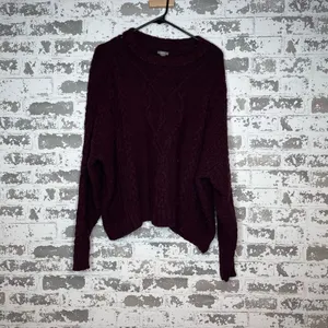 Aerie | women purple cropped knitted sweater thumbnail 9