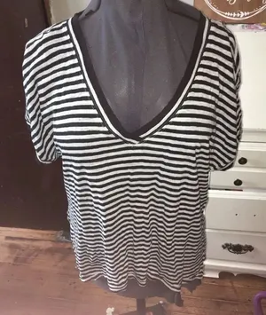 We the Free Take Me striped oversized shirt thumbnail 1