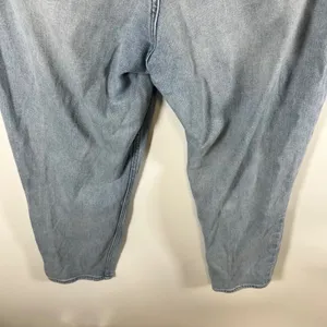 Abercrombie & Fitch Curve Love‎ Mom High Rise Distressed Jeans Light Wash 32/14R thumbnail 7