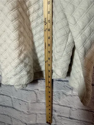 J. Crew Cream Quilted Turtleneck Pullover Large thumbnail 4