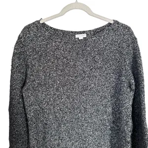 J. Jill Pure Jill Women’s Sz M Asymmetrical Hem Wool Blend Grey Marl Sweater thumbnail 2