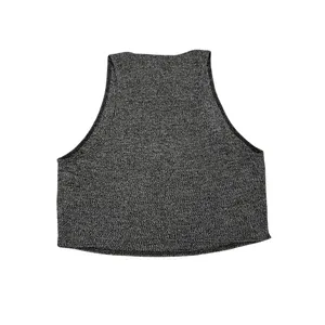 Hollister Gray High Neck Knit Cropped Tank Top Size Women's Medium thumbnail 2