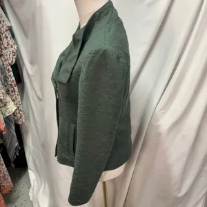 Vince Green Moto Jacket Womens XS Lightweight Full‎ Zip Pockets Textured thumbnail 6