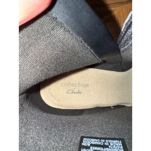 Clarks Ileana petal black Suede Ankle Boots‎ Pointed Toe Heel Booties US 8M work thumbnail 6