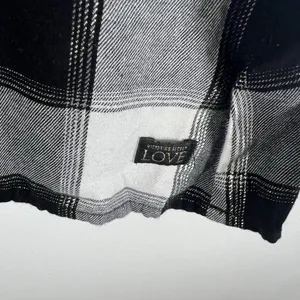 Victoria’s Secret Checkered‎ Lace Camisole Cami Sz L Black White Flannel Shimmer thumbnail 4
