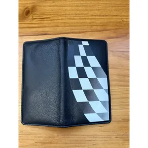 Checkered Black & White Design‎ Leather Checkbook Cover thumbnail 10