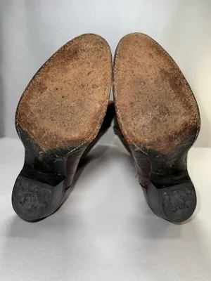⁠Dan Post Vintage Eel Skin Patchwork Western Boots Womens Size 5.5B Cognac thumbnail 9