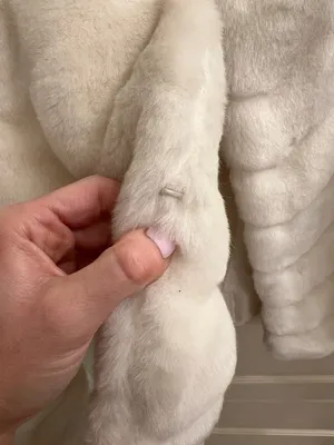 Forever 21 white chevron fur coat thumbnail 4