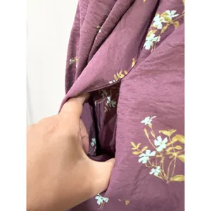 A New Day Plum Floral Smocked Long Sleeve Mini Dress XL Purple Boho Pockets thumbnail 7