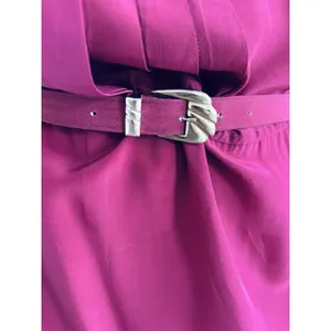 Vintage Maggy London by Jeannene Booher 100% Silk Dress 12‎ Magenta Pink Classic thumbnail 4