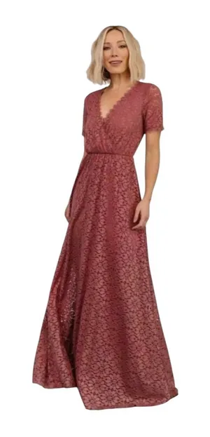 Baltic Born Venice Lace Maxi Dress Womens Size Small Burnt Orange thumbnail 1