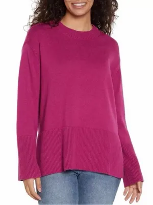 NEW GAP Knit Sweater Women's Size Medium NWT Pink Purple thumbnail 1