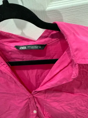 ZARA Pink Button Down Shirt thumbnail 2