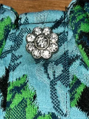 Zara Floral Jacquard Strapless Bustier Corset Peplum Top Blue Green Size S thumbnail 10