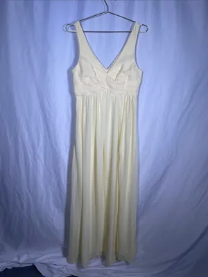 Birdy Grey Womens Chiffon Laurie Dress Butter Yellow Xl thumbnail 2