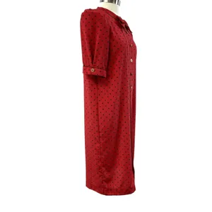 Vintage Adolfo‎ Saks Fifth Avenue Dress Maple Leaf Print Bow Secretary Mod S/M thumbnail 3