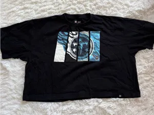 Tennessee Titans cropped shirt Black Size XL thumbnail 1