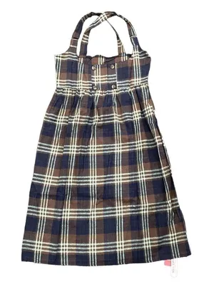 ROMWE Plaid A-Line Dress in Brown, Size L​​​​​​​​ thumbnail 1