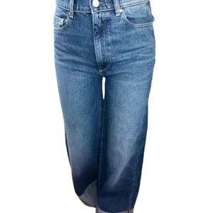 DL1961 Classic Wide Leg Cuffed Palazzo Denim Jeans 25 thumbnail 3