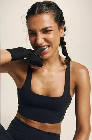 NWT Free People FP Movement Never Better Square Neck Sports Bra Size L thumbnail 11