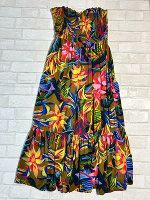 Aerie Strapless Smocked Maxi Dress thumbnail 1