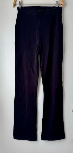 Black Flare Leggings, Large thumbnail 1