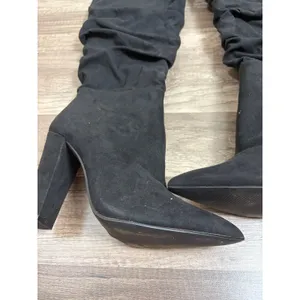 Knee High Black Heeled Boots Women's Size 8 Preppy Classic Autumn Classy Shoes thumbnail 2