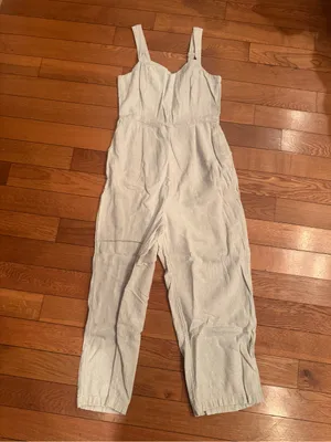 Old Navy Wide Leg Linen‑Blend Jumpsuit – Size M Like New thumbnail 2