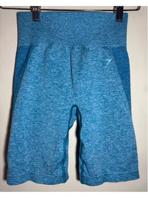 Gymshark Seamless Bike Shorts Blue thumbnail 1