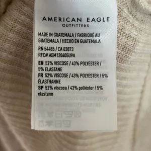 American Eagle Ribbed Babydoll Henley Top Cream Peplum Long Sleeve XXS thumbnail 4