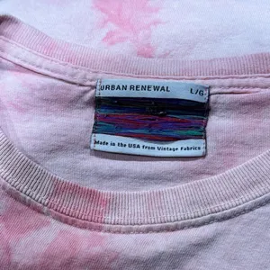 Urban Outfitters Urban Renewal Tie Dye Pink Short Sleeve Tee Women’s Large thumbnail 2