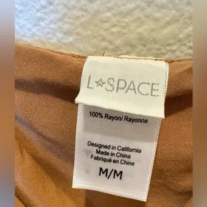 L*Space Polka Dot‎ Wrap Dress Tan Ruffle Maxi Dress Size M thumbnail 14