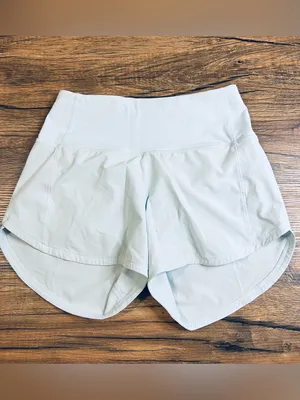 Lululemon Speed Up High-Rise Lined Shorts 4” Sheer Blue Size 2 thumbnail 3