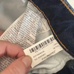 Zara Denim MIDI Jean‎ Skirt Back Slit Long Size XL EUC! 456 thumbnail 8