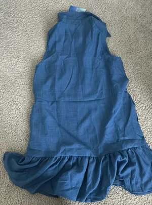 Cupshe collar blue dress thumbnail 2