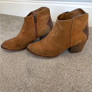 Marc Fisher Brown Suede Ankle Boots - western thumbnail 2