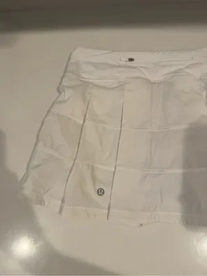 LULULEMON Pace Rival Tennis Skirt White Tall *4-way Stretch 15" Size 4 thumbnail 8