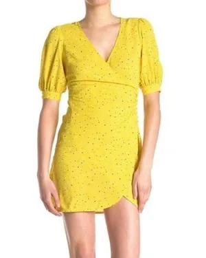 Lush Wrap Polka Dot Mini Dress thumbnail 1