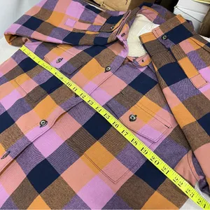 NWT Natural Reflections M button down Flannel long sleeve Shirt shacket Sherpa thumbnail 7