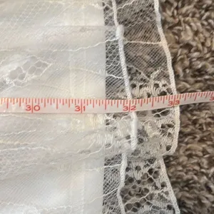 PrettyLittleThing White Lace Deep Plunge Ruffle Dress‎ Prom Bachelorette Party thumbnail 8
