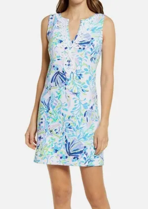 LILLY PULITZER Harper Shift Resort White Shell Beach Dress Rt. $148 thumbnail 1