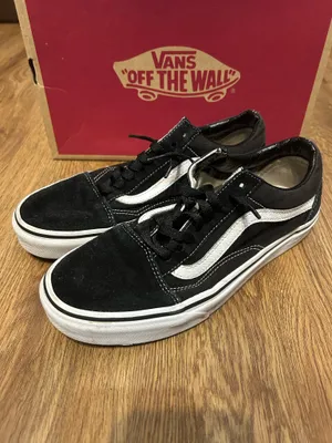 VANS old skool black suede lace up shoes sneakers women’s 8.5 Preowned thumbnail 2