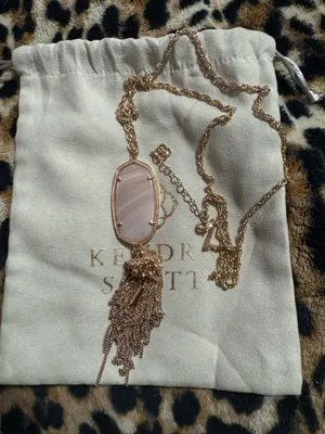 Kendra Scott Rayne Tassel Pendant Necklace (Rose Gold) thumbnail 1