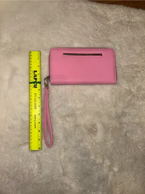 Steve Madden Wallet bubble gum Pink silver Zipper wallet Wristlet cardholder thumbnail 8